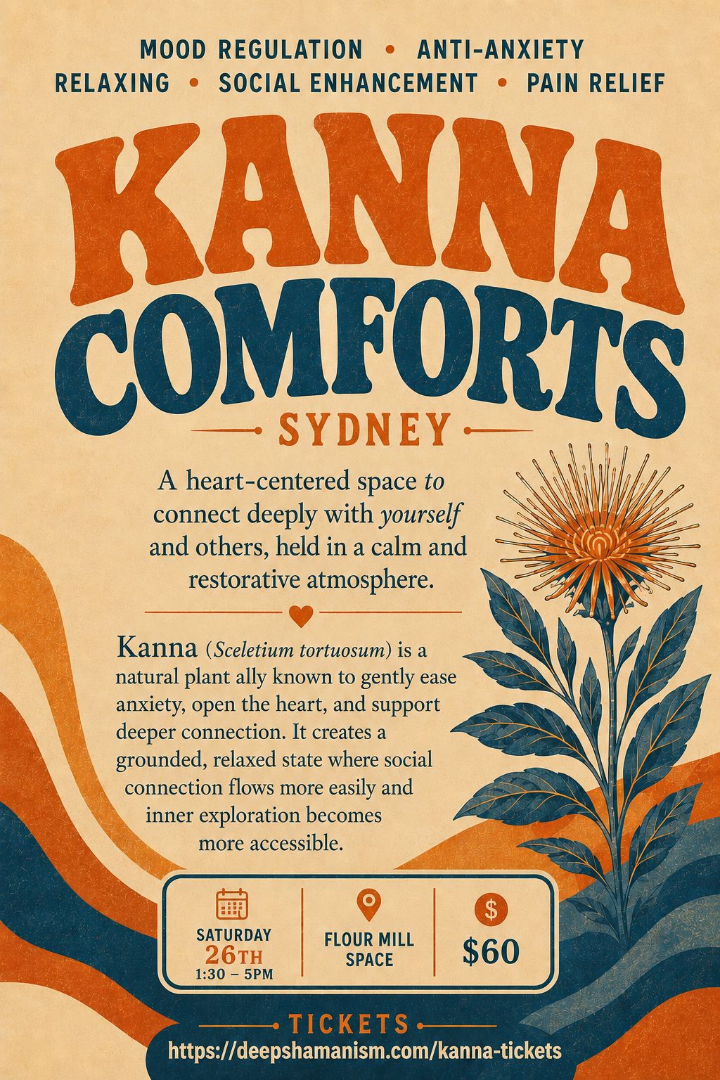 Kanna Comforts Sydney — Saturday 26 September, 1.30–5pm, Flour Mill Space, $60